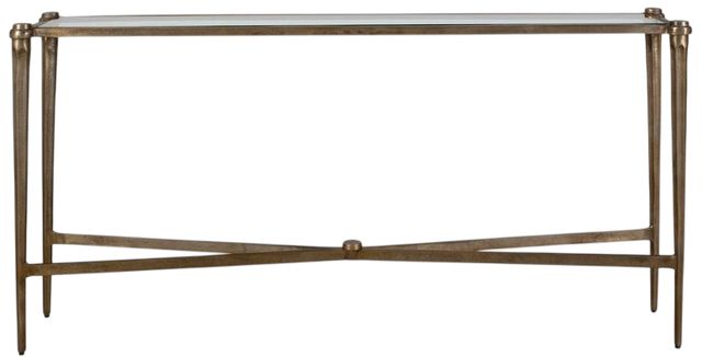 Uttermost® Amara Antique Brass Console Table-2