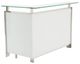 Michael Amini® State St. Glossy White/Stainless Steel Bar-0