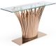 VIG Furniture Modrest Paxton Chrome/Rose Gold Modern Console Table-0