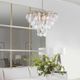 Uttermost® Goccia Antiqued Bright Silver Leaf 6-Light Tear Drop Glass Pendant-1