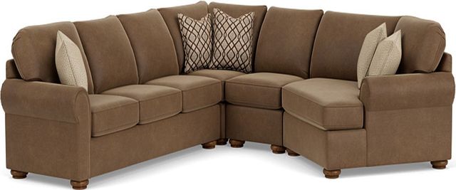 Flexsteel® Preston Brown Chocolate Sectional-1