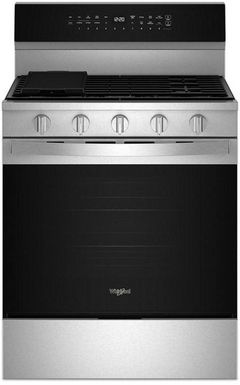 Whirlpool® 30" Fingerprint Resistant Stainless Steel Freestanding Gas Range