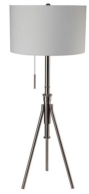 Furniture of America® Zaya Brushed Steel Floor Lamp-0