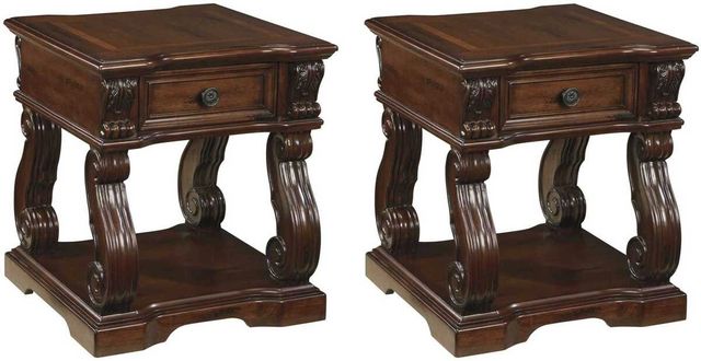 Signature Design by Ashley® Alymere 2-Piece Rustic Brown Living Room Table Set-0