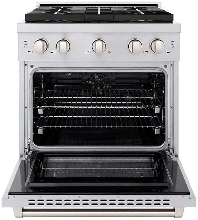 ZLINE Paramount 30" Stainless Steel Pro Style Dual Fuel Range with 4 Burner DuoPro™ Cooktop and Electric Convection Oven    -1