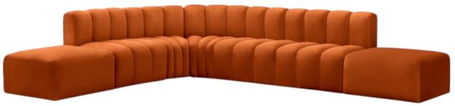 Meridian Furniture Arc 7-Piece Cognac Modular Sectional-0