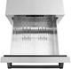 ZLINE Autograph Edition 24 in. Touchstone 168 Can Outdoor-Rated Dual Refrigerator Drawer with Matte White Doors and Matte Black Handles-5