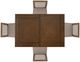 Powell® Cadeau Beige/Walnut 5-Piece White Dining Set-4