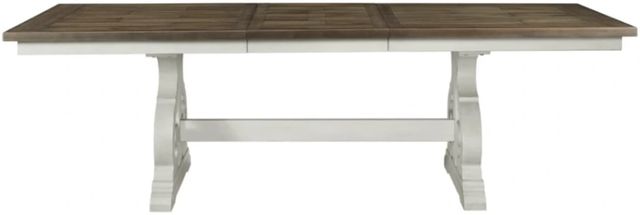 Intercon Drake French Oak Dining Table with Rustic Gray Base-2