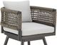 Armen Living Alegria Black/Gray Aluminum/Fabric Outdoor Swivel Counter Stool-3