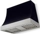 La Cornue CornuFé Marquee 36" Matte Black Range Hood with Satin Chrome Trim-0
