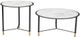 Zuo® Modern Davis 2-Piece White Coffee Table with Black Metal Base Set-0