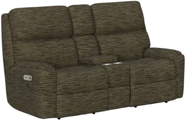 Flexsteel® Customizable Rio Power Reclining Loveseat with Console and Power Headrests-2