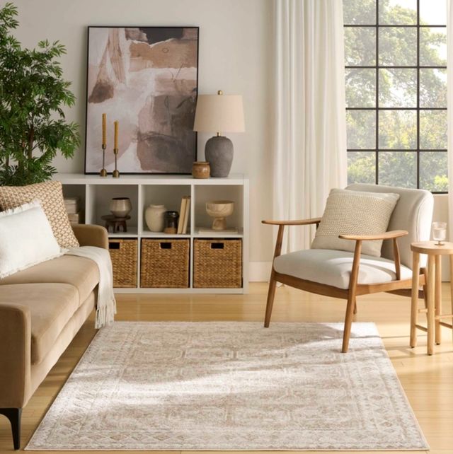 Nourison Home™ Dekor DEK01 Cream Beige 5'x7' Style 1 Area Rug-1