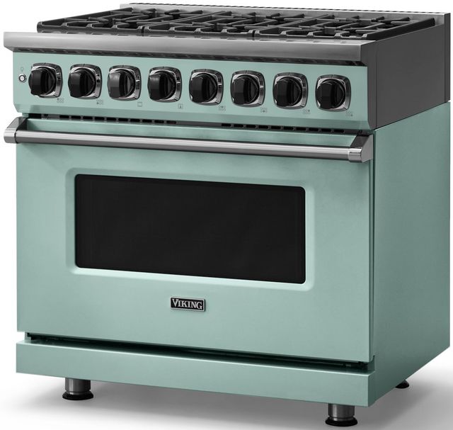 Viking® 7 Series 36" Splash Pro Style Dual Fuel Range-3