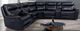 Furniture of America® Braylee 7-Piece Dark Navy Manual Reclining L-Shaped Sectional-0