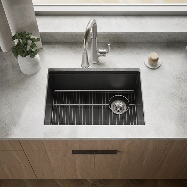 KOHLER® Billings® Matte Graphite 27" Undermount Single-Bowl Kitchen Sink-1