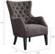 Olliix by Madison Park Brown Hannah Button Tufted Wing Chair-2