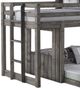 Donco Kids Campsite Rustic Dirty Gray Youth Twin/Full Loft Bunkbed-3