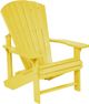 C.R. Plastics Generation Line Yellow Classic Adirondack Outdoor Chair-0