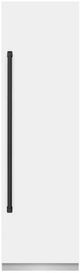ZLINE Autograph Edition 24 in. 12.5 Cu. Ft. Column Refrigerator in White Matte with Graphite Gray Interior and Matte Black Accents-0