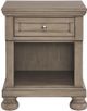 Signature Design by Ashley® Lettner Light Gray Nightstand-1