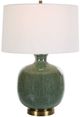 Uttermost® Nataly Aged Green/Antique Bronze Table Lamp-3
