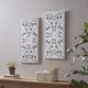 Olliix by Madison Park Botanical Panel 2 Piece White Carved Wall Decor Set-5