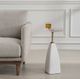 Uttermost® Sora Glass Top Drink Table with White Sandstone Base-1