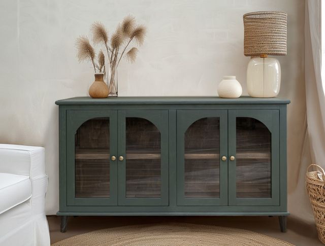 International Furniture Direct Genova Forest Green Console-1