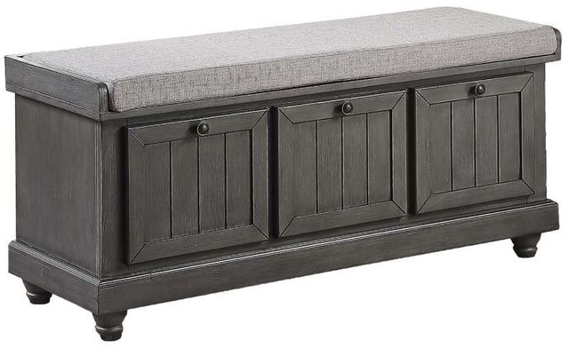 Homelegance® Woodwell Dark Gray Lift Top Storage Bench-0