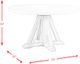 Elements International Lakeview White Round Dining Table with Natural Base-4
