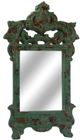 Crestview Collection Antique Wash 2 Dark Green Wall Mirror-0