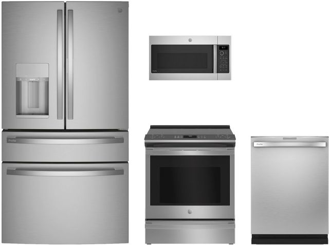 GE Profile™ 4 Piece Stainless Steel Kitchen Package-0