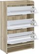 Coaster® Denia Antique Pine/White 3-Tier Shoe Storage Cabinet-1