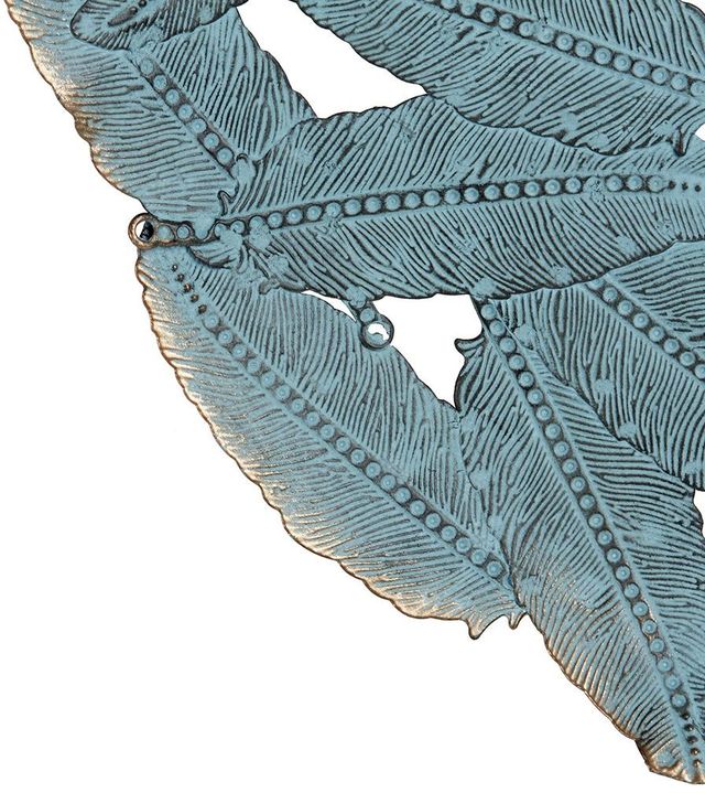 Olliix by Madison Park Blue Set of 3 Rossi Blue Iron Painted Wall Decor-2