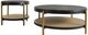 Coaster® Arini 2-Piece Black Occasional Table with Aged Brass Base Set-0