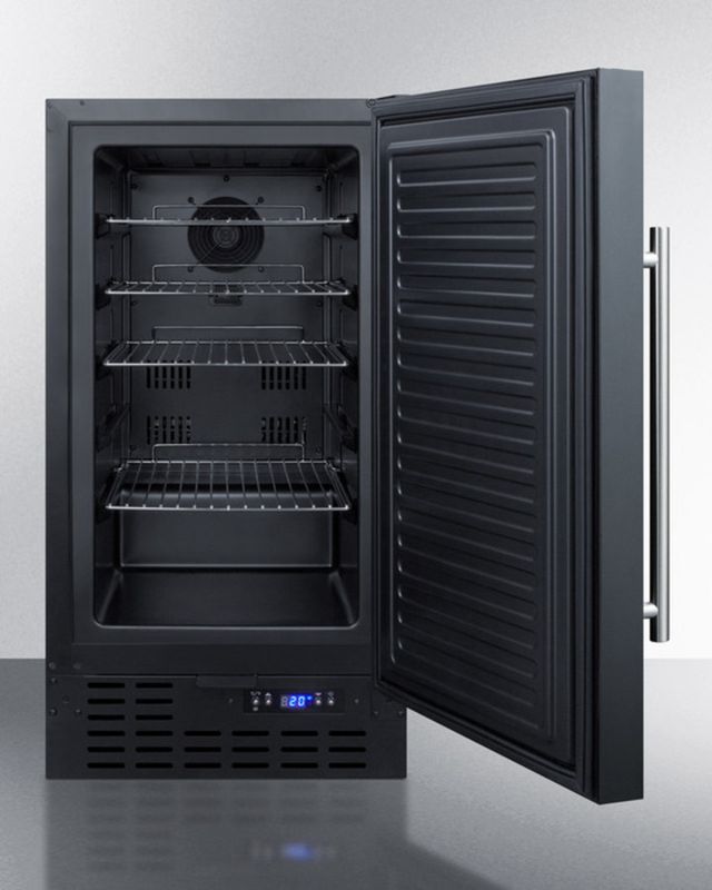 Summit® 18" 2.7 Cu. Ft. Black Upright Freezer-2