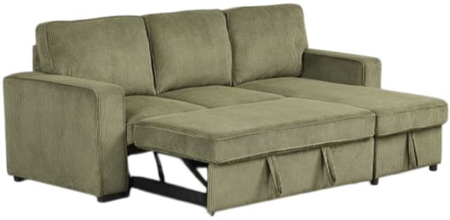 Furniture of America® Yves 2-Piece Green L-Shape Sectional-3
