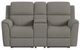 Flexsteel® Henry Fog Power Reclining Loveseat with Console and Power Headrests-2