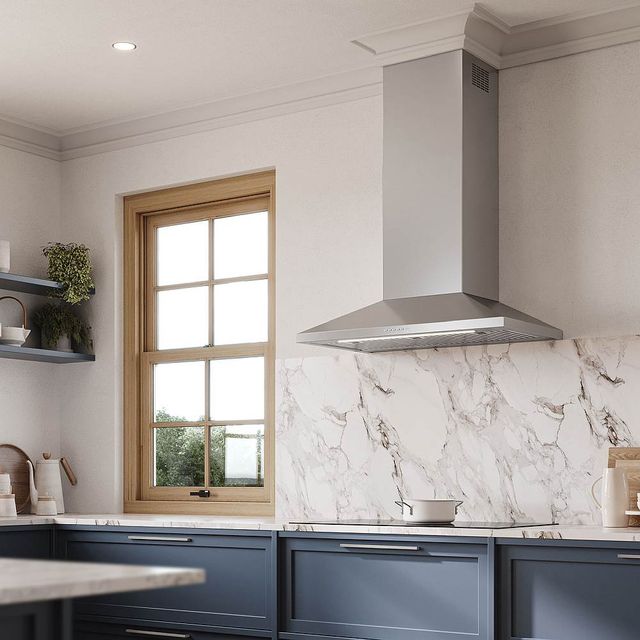 Falmec Vulcano Plus NRS 30" Matte Black Wall Mounted Range Hood-3