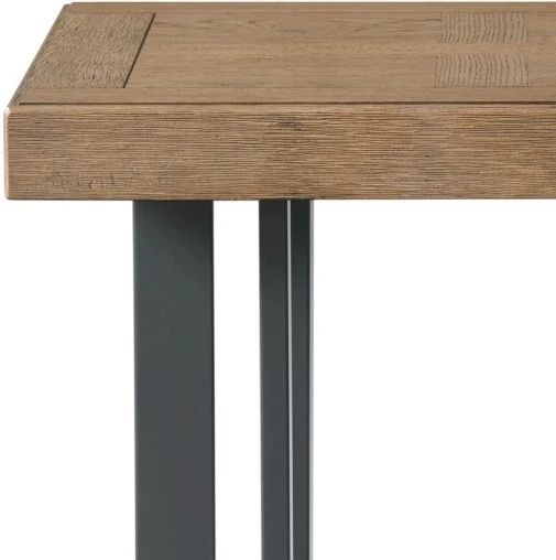Intercon Eden Rustic Dune End Table with Black Base-2