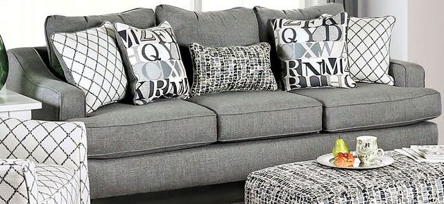 Furniture of America® Verne Bluish Gray Sofa-0