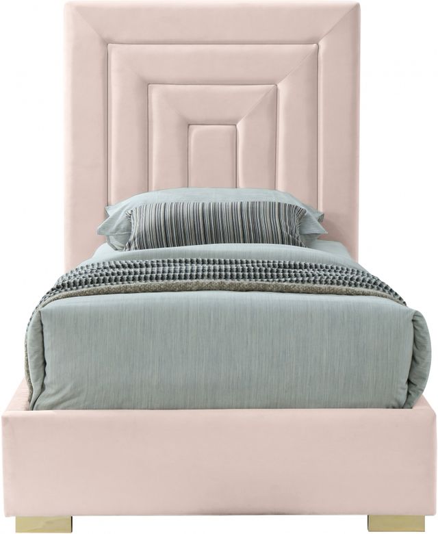 Meridian Furniture Nora Pink Twin Bed-1