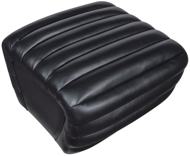 Meridian Furniture Vega Black Vegan Leather Upholstered Ottoman-2