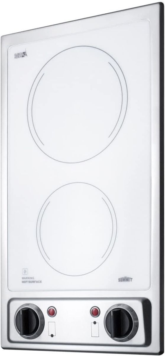 Summit® 12" Brushed Stainless Steel Frame Electric Cooktop-2