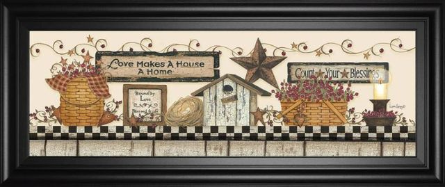 Classy Art Love Makes A House A Home by Linda Spivey Wall Art-0