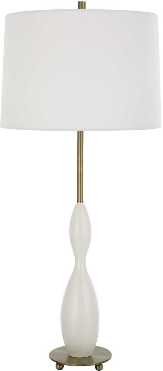 Uttermost® Annora Glossy White Table Lamp-0