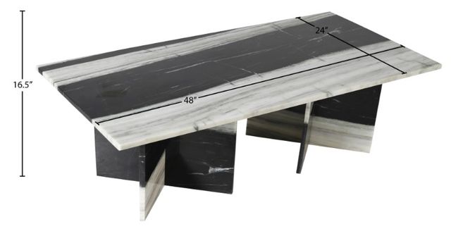 Meridian Furniture Verona Panda Marble Coffee Table-2