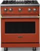 Viking® 5 Series 30" Spiced Cider Pro Style Gas (NG) Range with Brushed Brass Trim-0